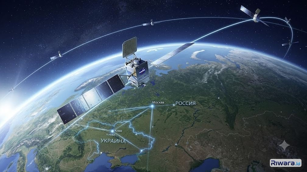 Satelit Rassvet di lintasan orbit dibuat dengan bantuan Gemini AI